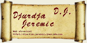 Đurđa Jeremić vizit kartica